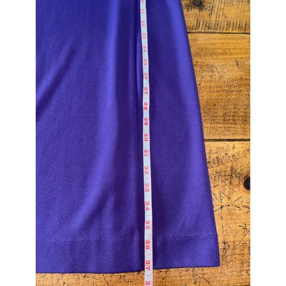 Womens Lilly Pulitzer Purple Embroidered Collar Jonah Knit 3/4‎ Sleeve Dress M - Picture 7 of 8